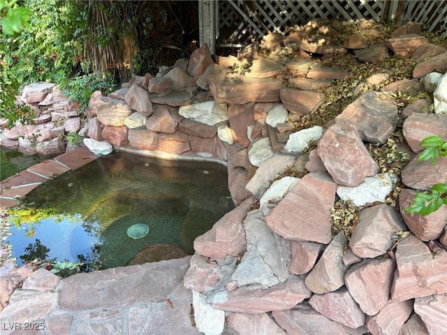 3167 El Cedro Cir, Las Vegas, NV 89121 - exterior view of a garden pond