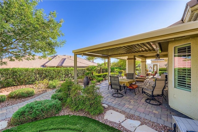 1897 Holdenville St, Henderson, NV 89052 - view of patio / terrace featuring ceiling fan
