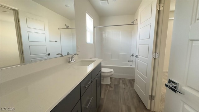 2713 Abrantes Pl, Henderson, NV 89044 - full bathroom featuring vanity, wood finished floors, and shower / tub combination
