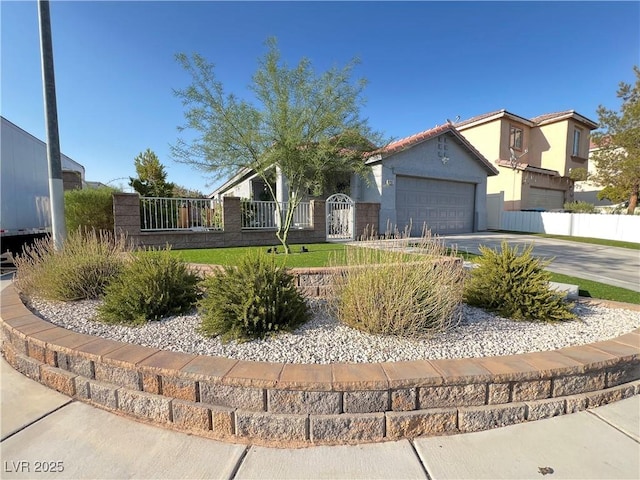 6292 Yucca Valley Ct, Las Vegas, NV 89142 - view of front facade with stucco siding, a garage, and concrete driveway