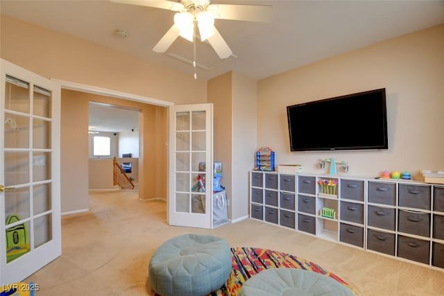 98 Milicity Rd, Henderson, NV 89012 - rec room with carpet flooring and a ceiling fan