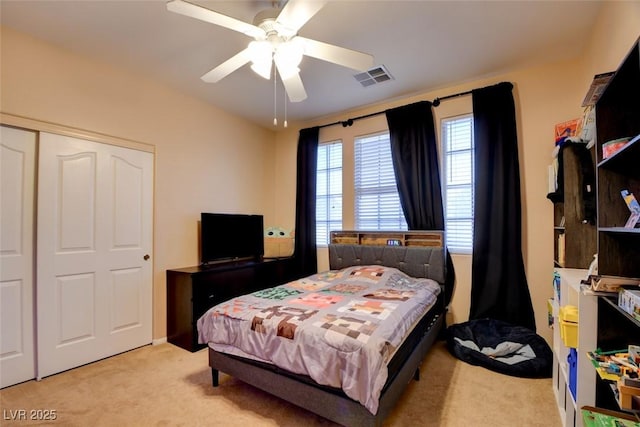 98 Milicity Rd, Henderson, NV 89012 - bedroom with light colored carpet and ceiling fan