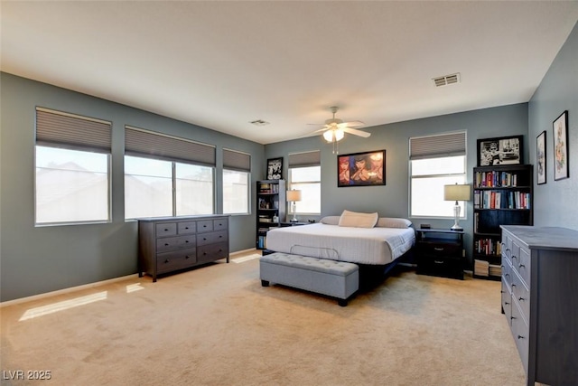 98 Milicity Rd, Henderson, NV 89012 - bedroom with light colored carpet and ceiling fan