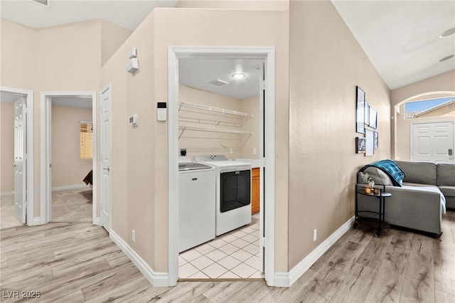 9733 Northern Dancer Dr, Las Vegas, NV 89117 - washroom featuring independent washer and dryer and light wood-style flooring