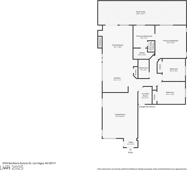 9733 Northern Dancer Dr, Las Vegas, NV 89117 - view of home floor plan