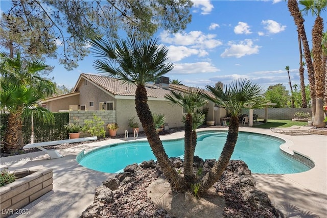 3361 Iberia St, Las Vegas, NV 89146 - view of pool with a fenced backyard and a patio area
