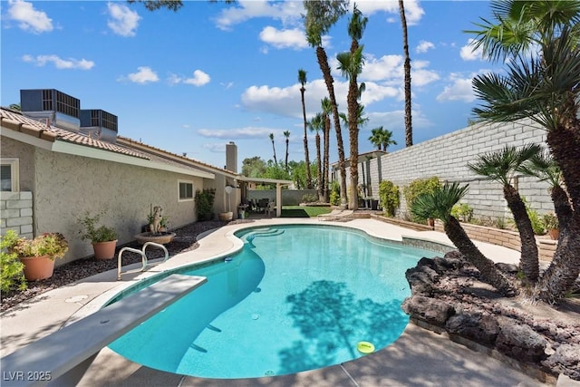 3361 Iberia St, Las Vegas, NV 89146 - view of pool featuring a fenced backyard and a patio area