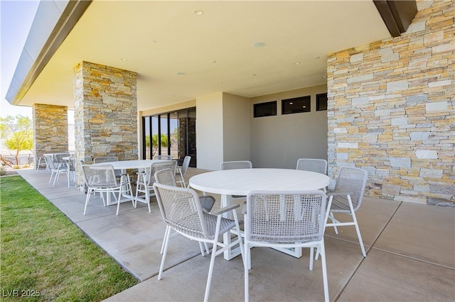 901 Allister Fields Ln, Las Vegas, NV 89138 - view of patio / terrace with outdoor dining space