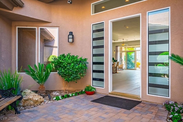9233 Canyon Mesa Dr, Las Vegas, NV 89144 - property entrance with stucco siding