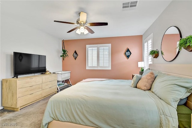 1113 Fragrant Cactus Ct, North Las Vegas, NV 89031 - bedroom with light colored carpet and ceiling fan