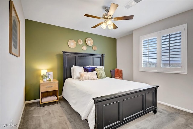 1113 Fragrant Cactus Ct, North Las Vegas, NV 89031 - bedroom with light carpet and a ceiling fan