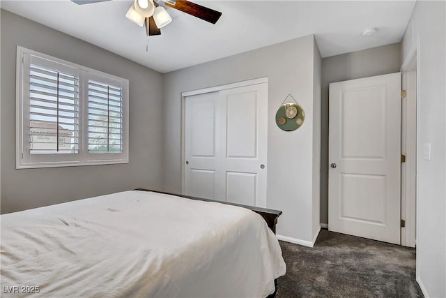 1113 Fragrant Cactus Ct, North Las Vegas, NV 89031 - carpeted bedroom with a closet and ceiling fan