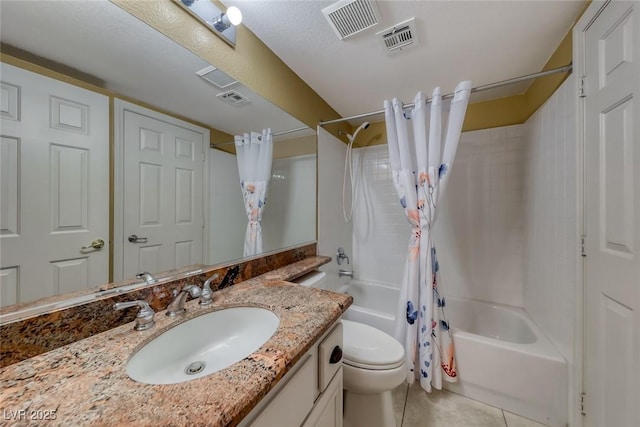 8914 Termoli St, Las Vegas, NV 89123 - full bath featuring vanity, shower / tub combo, and tile patterned floors