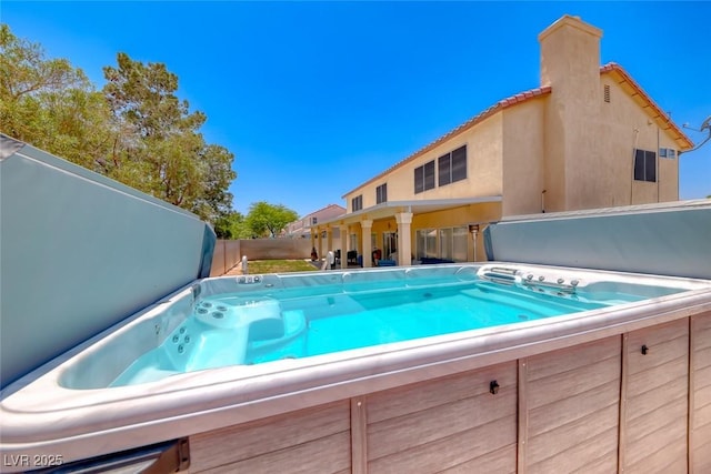 8914 Termoli St, Las Vegas, NV 89123 - view of pool with a hot tub