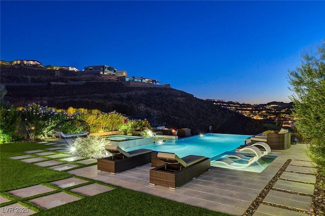 527 Serenity Point Dr, Henderson, NV 89012 - view of swimming pool with a pool with connected hot tub and a patio
