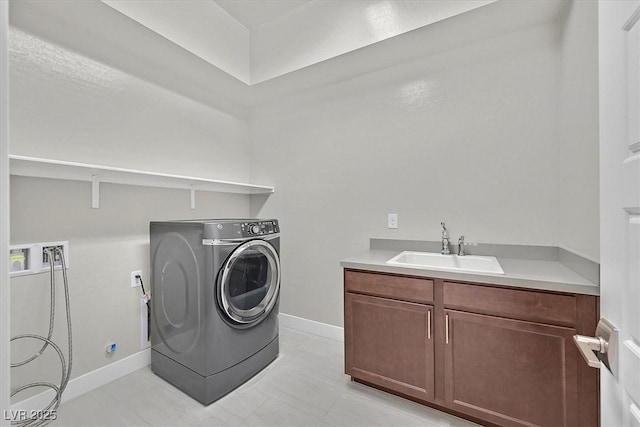 2170 Monte Bianco Pl, Henderson, NV 89044 - washroom featuring washer / clothes dryer and cabinet space