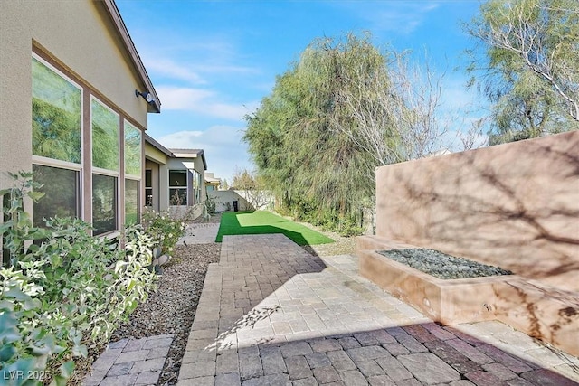 2170 Monte Bianco Pl, Henderson, NV 89044 - fenced backyard featuring a patio
