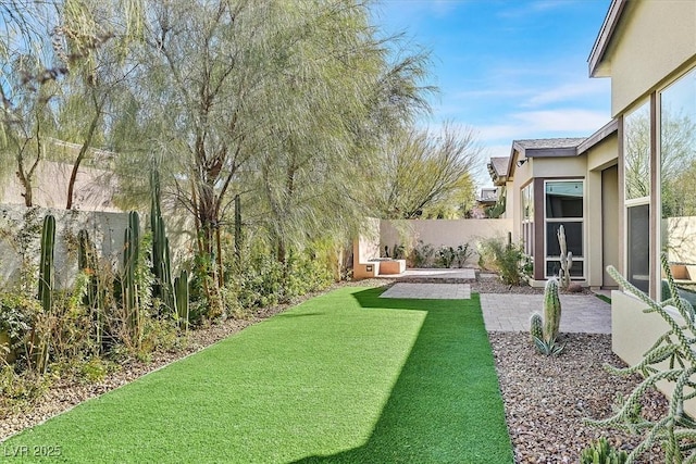 2170 Monte Bianco Pl, Henderson, NV 89044 - fenced backyard featuring a patio area
