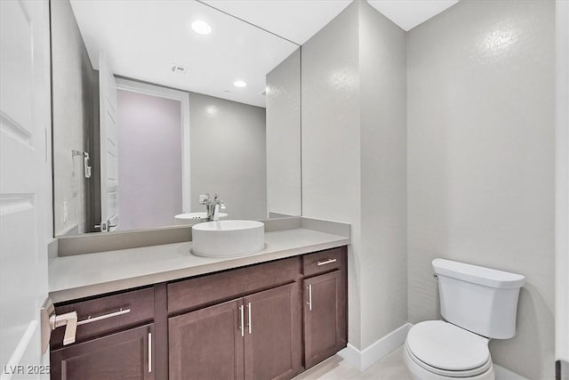 2170 Monte Bianco Pl, Henderson, NV 89044 - bathroom with vanity and recessed lighting