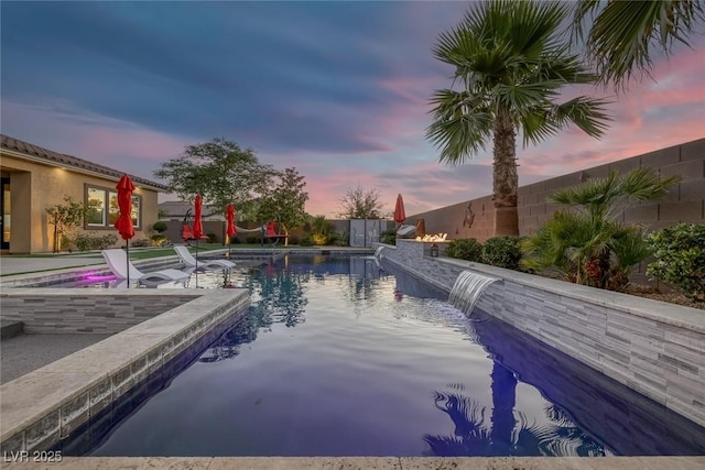 274 Chartan Ave, Las Vegas, NV 89183 - view of swimming pool with a fenced backyard and a patio area