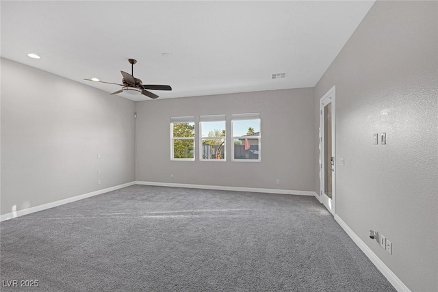 274 Chartan Ave, Las Vegas, NV 89183 - carpeted spare room featuring a ceiling fan and recessed lighting