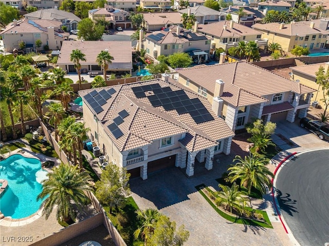 11005 Inverlochy Ct, Las Vegas, NV 89141 - aerial view of residential area with a pool area