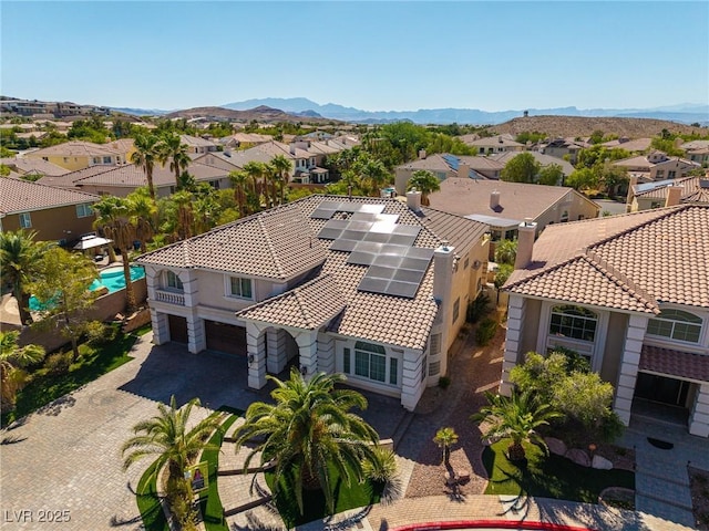 11005 Inverlochy Ct, Las Vegas, NV 89141 - aerial view of residential area featuring a mountainous background