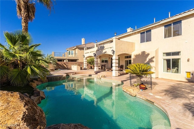 11005 Inverlochy Ct, Las Vegas, NV 89141 - outdoor pool featuring a patio