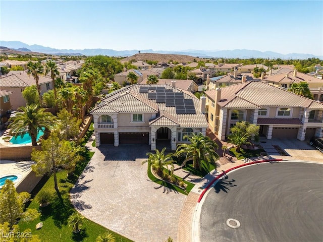 11005 Inverlochy Ct, Las Vegas, NV 89141 - aerial view of residential area with a mountainous background