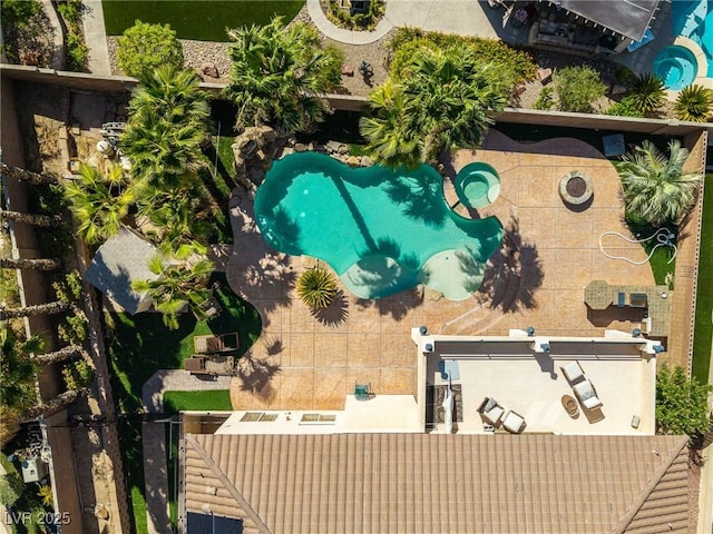 11005 Inverlochy Ct, Las Vegas, NV 89141 - bird's eye view of a pool area