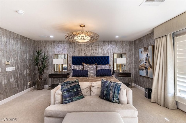 11005 Inverlochy Ct, Las Vegas, NV 89141 - carpeted bedroom with recessed lighting and baseboards