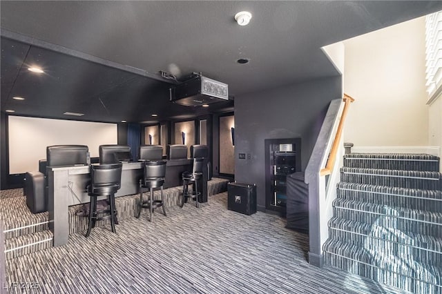 11005 Inverlochy Ct, Las Vegas, NV 89141 - carpeted home theater room with baseboards