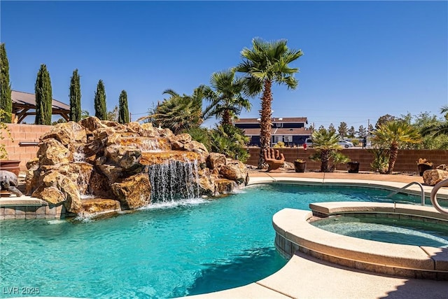 231 Bristle Cone, Pahrump, NV 89048 - view of swimming pool featuring a pool with connected hot tub