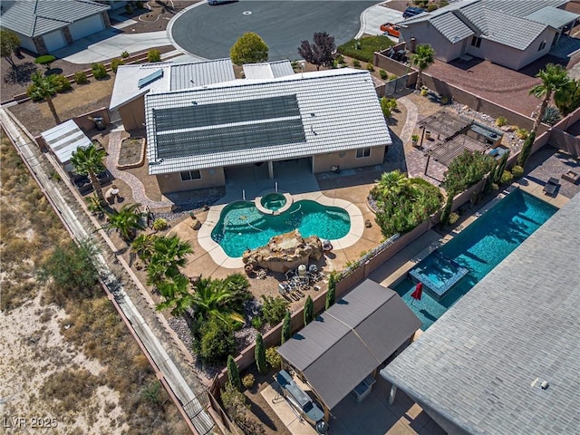 231 Bristle Cone, Pahrump, NV 89048 - view from above of property with a pool