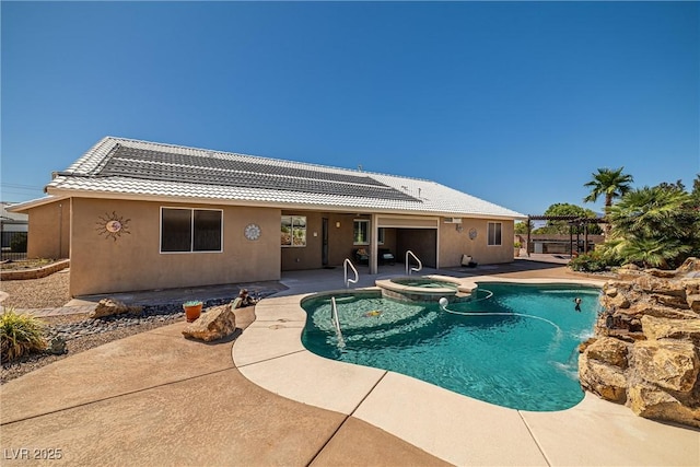 231 Bristle Cone, Pahrump, NV 89048 - view of swimming pool with a patio area and a pool with connected hot tub