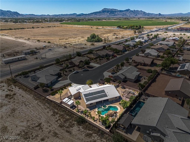 231 Bristle Cone, Pahrump, NV 89048 - drone / aerial view of a mountain backdrop and a pool area
