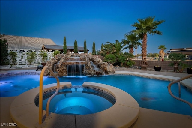 231 Bristle Cone, Pahrump, NV 89048 - view of pool featuring a pool with connected hot tub