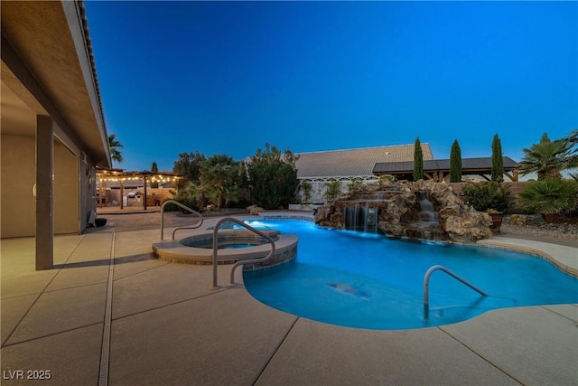 231 Bristle Cone, Pahrump, NV 89048 - view of swimming pool with a patio and a pool with connected hot tub