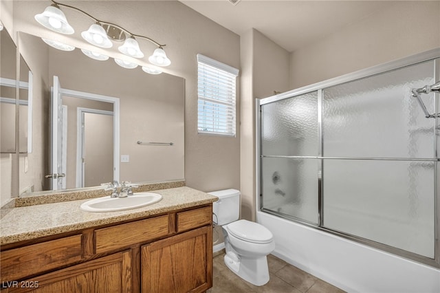 3757 Via Geneva, Henderson, NV 89052 - bathroom featuring vanity, enclosed tub / shower combo, and tile patterned flooring
