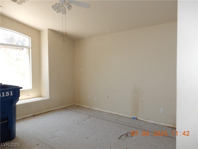 8151 Chambersberg St, Las Vegas, NV 89147 - spare room with a ceiling fan and baseboards