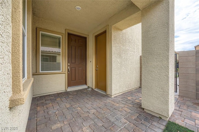 5990 Viscaya Grove St, Las Vegas, NV 89118 - entrance to property with stucco siding
