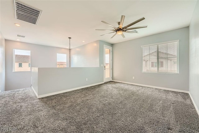 5990 Viscaya Grove St, Las Vegas, NV 89118 - carpeted empty room featuring a ceiling fan and recessed lighting