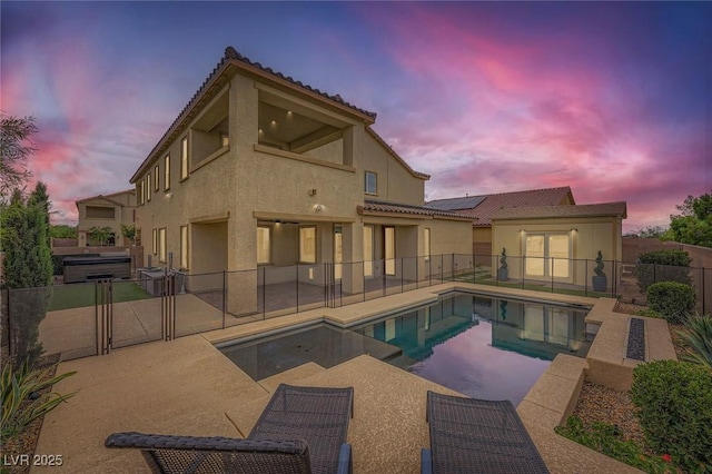 5990 Viscaya Grove St, Las Vegas, NV 89118 - view of pool featuring a patio, a fenced backyard, and french doors