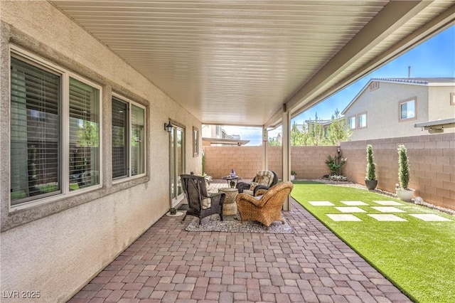 9113 Sea Mink Ave, Las Vegas, NV 89149 - fenced backyard featuring a patio area