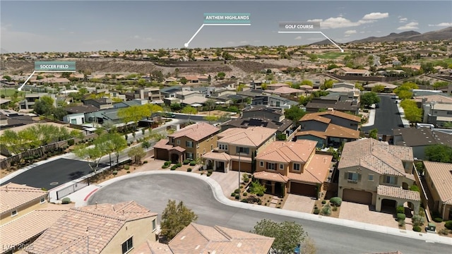 2154 Tortona St, Henderson, NV 89044 - aerial perspective of suburban area with a mountain backdrop