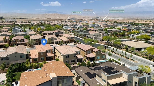 2154 Tortona St, Henderson, NV 89044 - aerial perspective of suburban area with a mountainous background