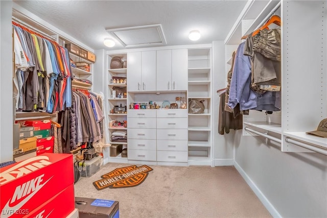 2154 Tortona St, Henderson, NV 89044 - walk in closet featuring attic access and light carpet