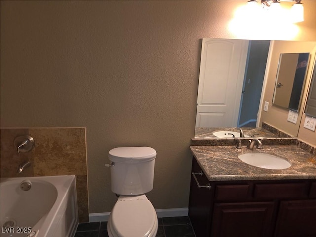 9000 Las Vegas Blvd Unit 2101, Las Vegas, NV 89123 - full bath featuring a bath, vanity, and tile patterned flooring