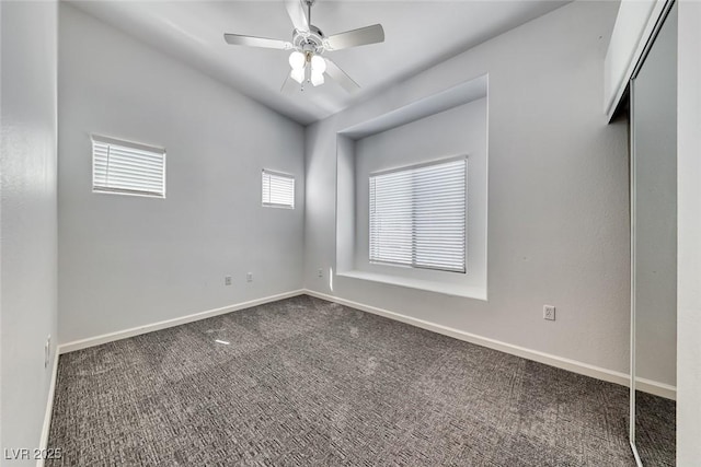 8805 Jeffreys St Unit 1048, Las Vegas, NV 89123 - empty room with dark colored carpet and ceiling fan