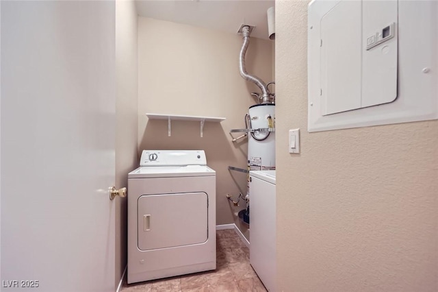 8842 Duncan Barrel Ave Unit 103, Las Vegas, NV 89178 - washroom featuring electric panel, water heater, and washing machine and dryer